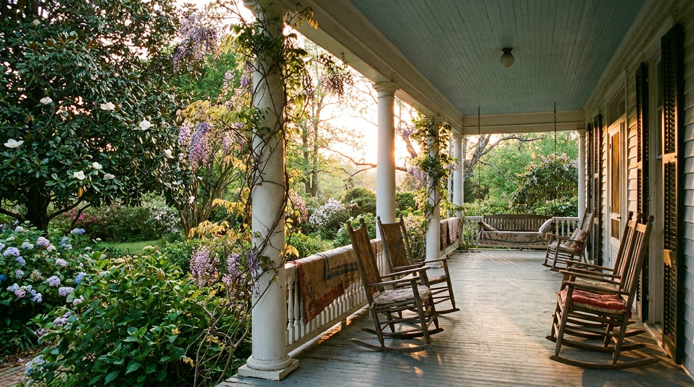 Haint blue porch