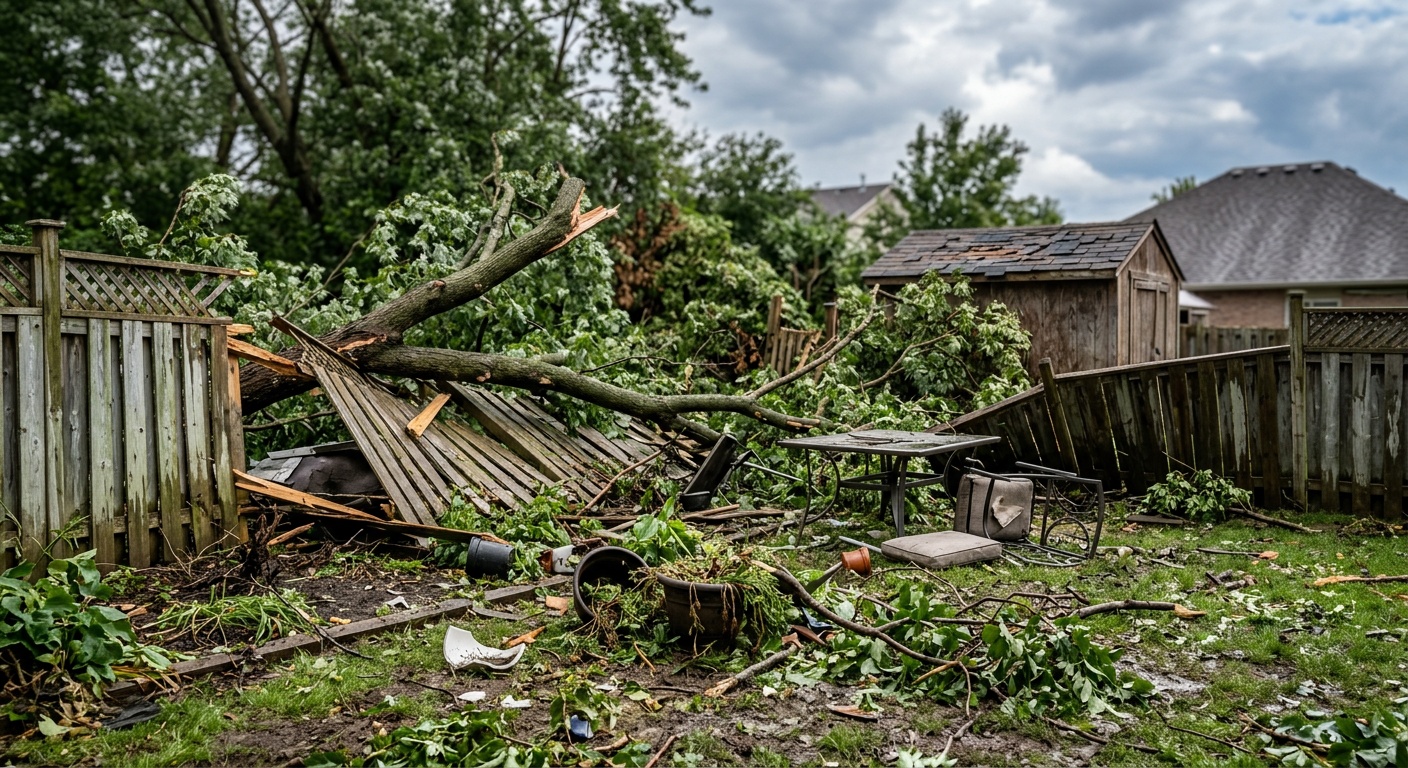 Backyard storm restoration